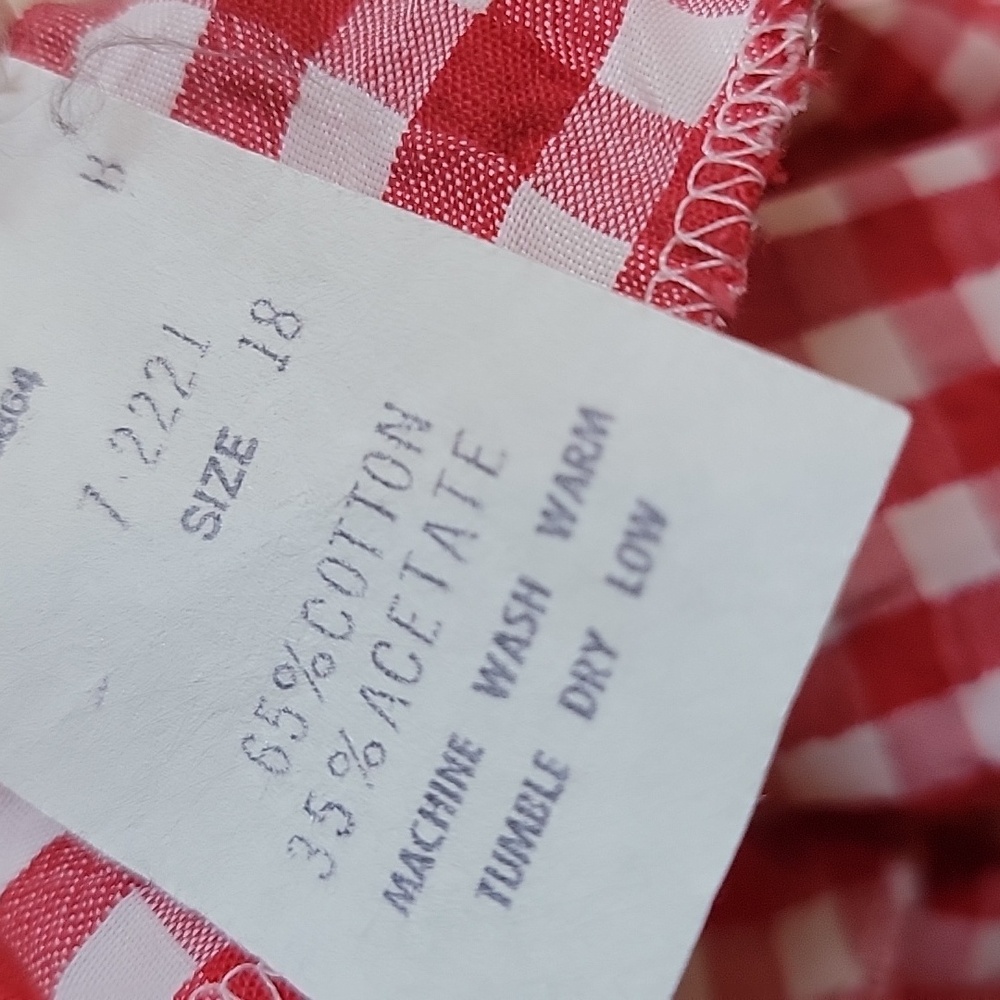 Vintage | Red and White Gingham Dress with Matching Jacket - Picture 9 of 16